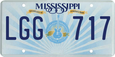 MS license plate LGG717