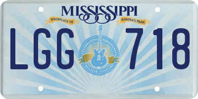 MS license plate LGG718