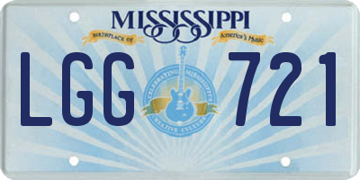 MS license plate LGG721