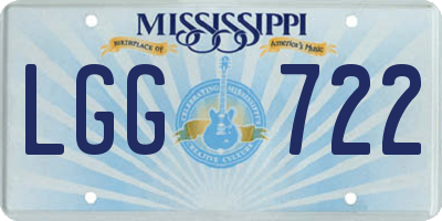 MS license plate LGG722