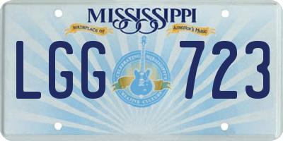 MS license plate LGG723