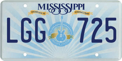 MS license plate LGG725