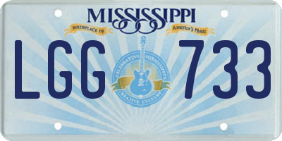 MS license plate LGG733