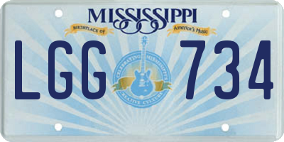 MS license plate LGG734