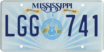 MS license plate LGG741