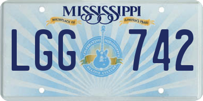 MS license plate LGG742
