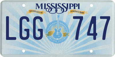 MS license plate LGG747