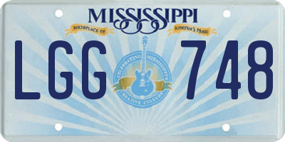 MS license plate LGG748