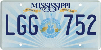 MS license plate LGG752