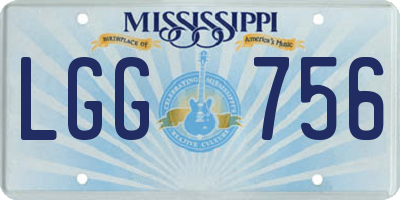 MS license plate LGG756