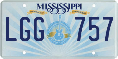 MS license plate LGG757