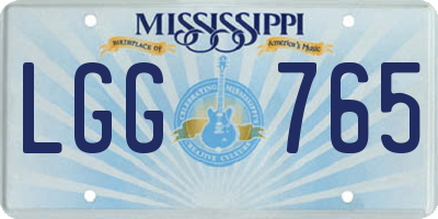 MS license plate LGG765