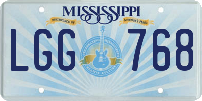MS license plate LGG768