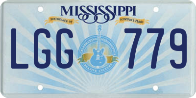 MS license plate LGG779