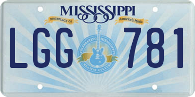 MS license plate LGG781