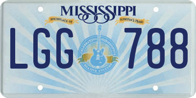 MS license plate LGG788