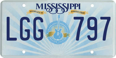 MS license plate LGG797