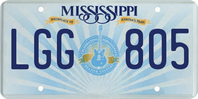 MS license plate LGG805