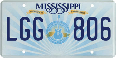 MS license plate LGG806