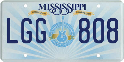 MS license plate LGG808