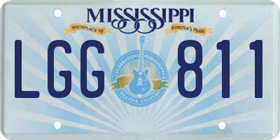 MS license plate LGG811