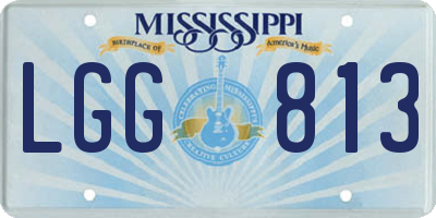 MS license plate LGG813