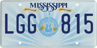MS license plate LGG815