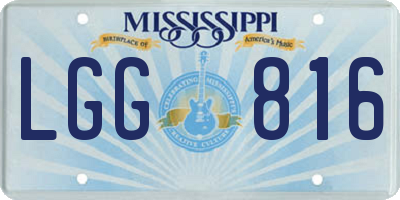 MS license plate LGG816