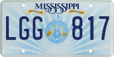MS license plate LGG817
