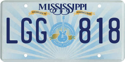 MS license plate LGG818