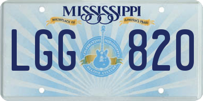 MS license plate LGG820