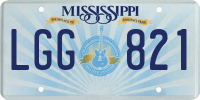 MS license plate LGG821