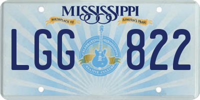 MS license plate LGG822