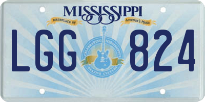 MS license plate LGG824