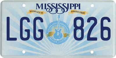 MS license plate LGG826