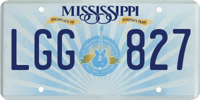 MS license plate LGG827