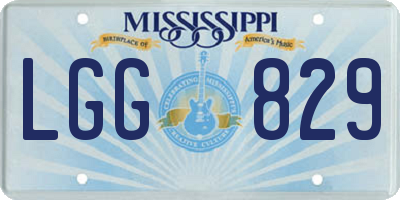 MS license plate LGG829