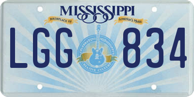 MS license plate LGG834
