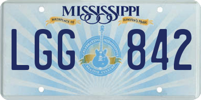 MS license plate LGG842