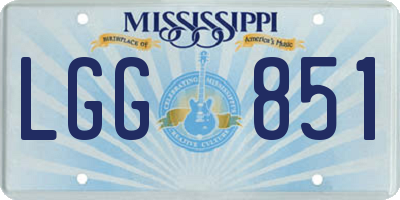 MS license plate LGG851