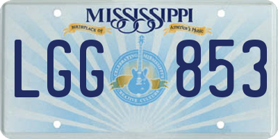 MS license plate LGG853