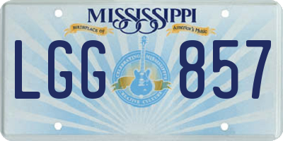 MS license plate LGG857