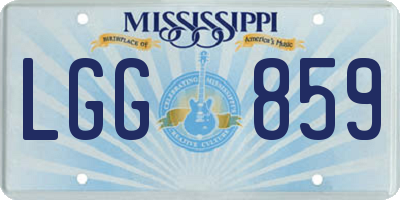 MS license plate LGG859