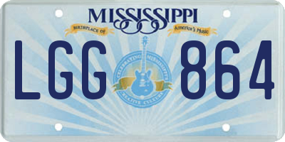 MS license plate LGG864
