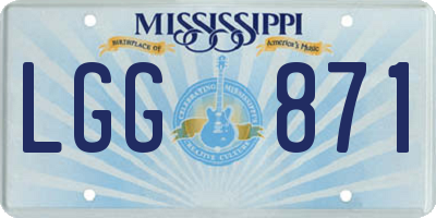 MS license plate LGG871