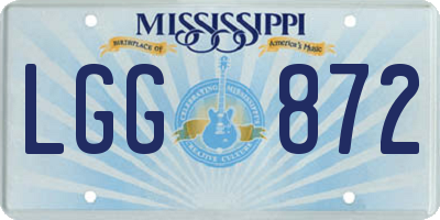 MS license plate LGG872