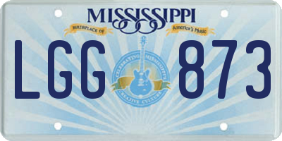 MS license plate LGG873