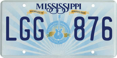 MS license plate LGG876