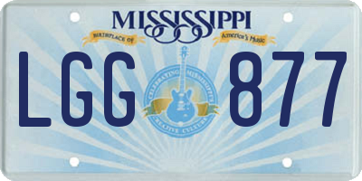 MS license plate LGG877