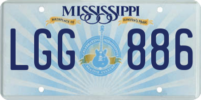 MS license plate LGG886